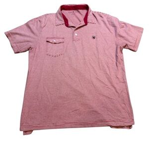 👕‎ Southern Proper Red & White Striped Polo Shirt XL 🐶 Preppy Classic 👕